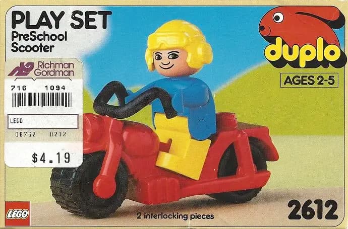 2612 Motorbike & Rider (PreSchool Scooter) - 街 (1988年}