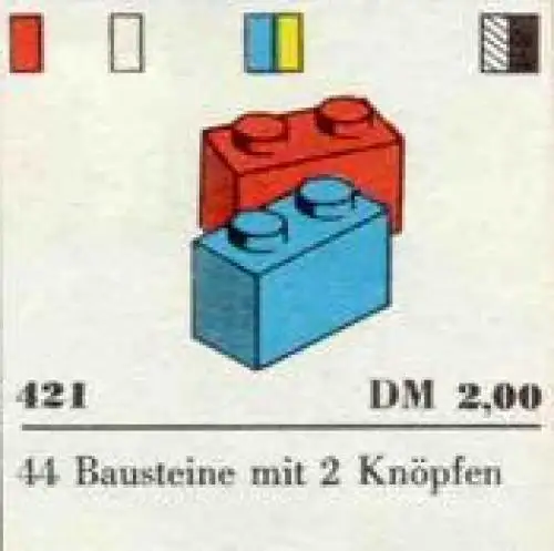 421 1 x 2 Bricks - 補足品 (1966年}