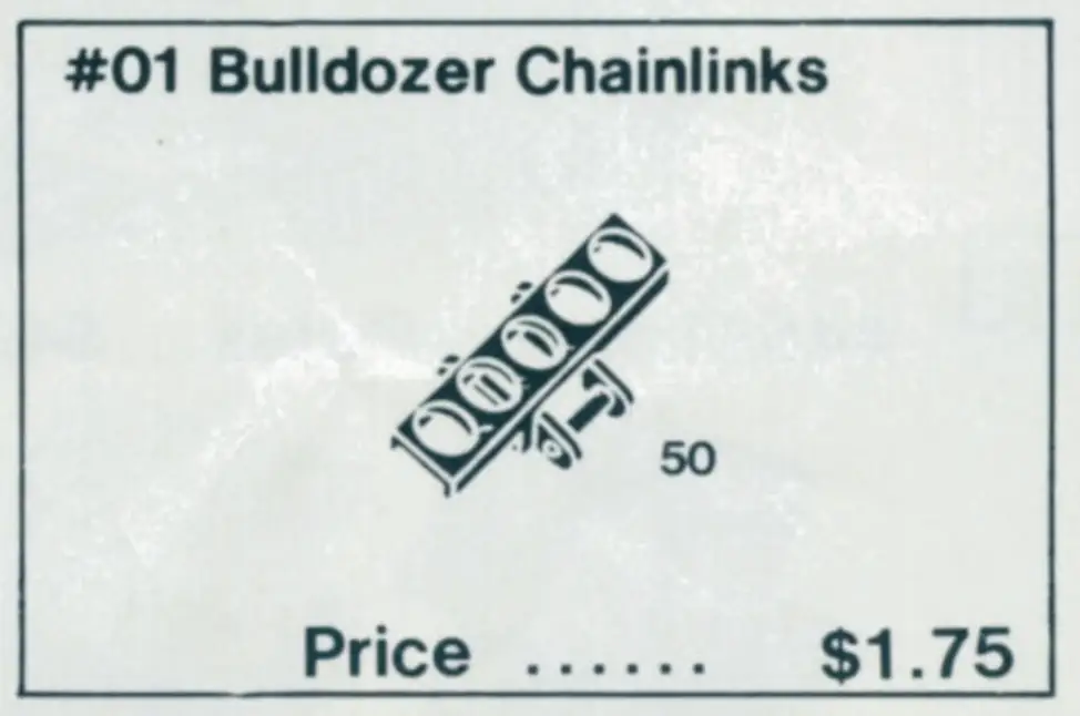 レゴ 01-02 Bulldozer Chain Links テクニック