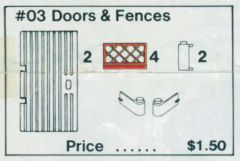 レゴ 03-01 Doors and Fences サービスパック