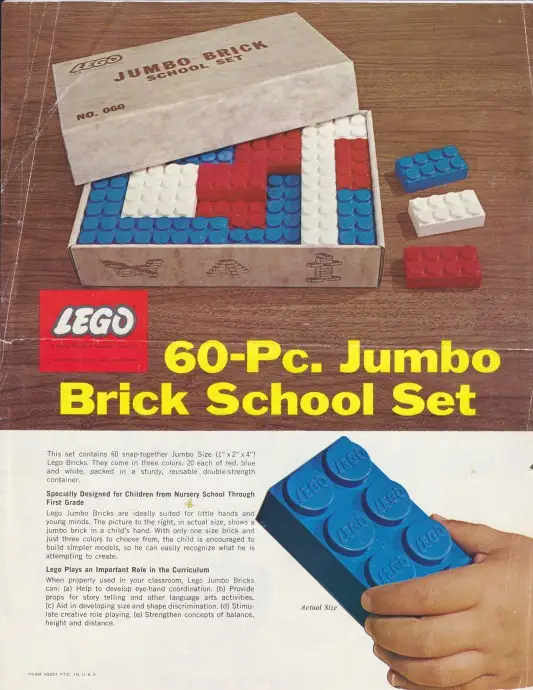 レゴ 060-3 Jumbo Brick School Set Jumbo Bricks