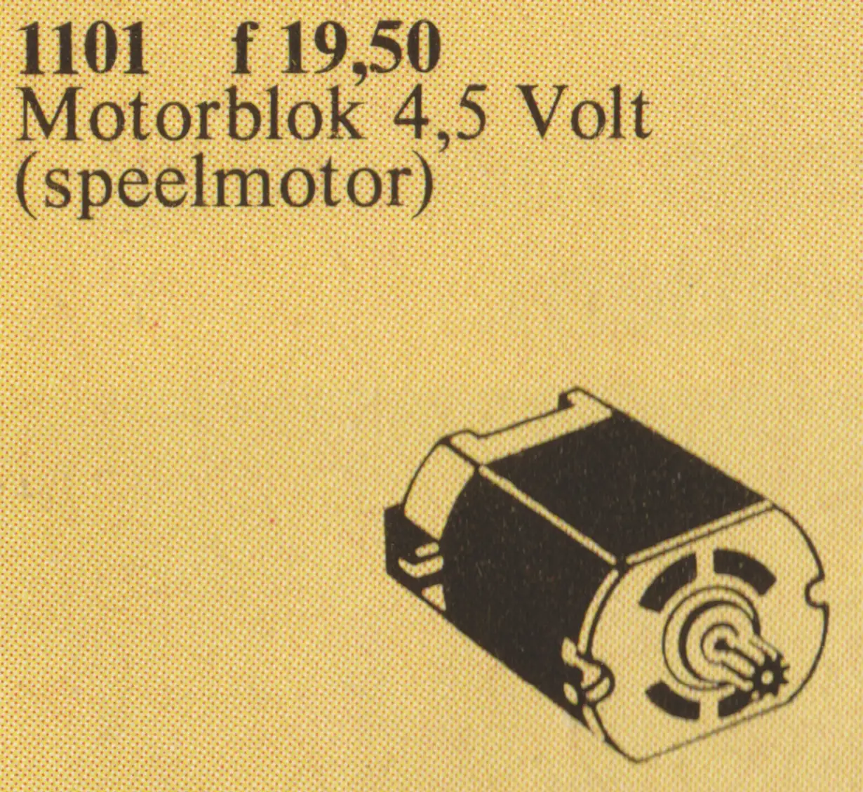 1101 Replacement 4.5V Motor - サービスパック (1977年)