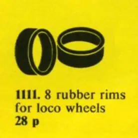 1111 Rubber Rims for Locomotive Wheels - トレイン (1977年}