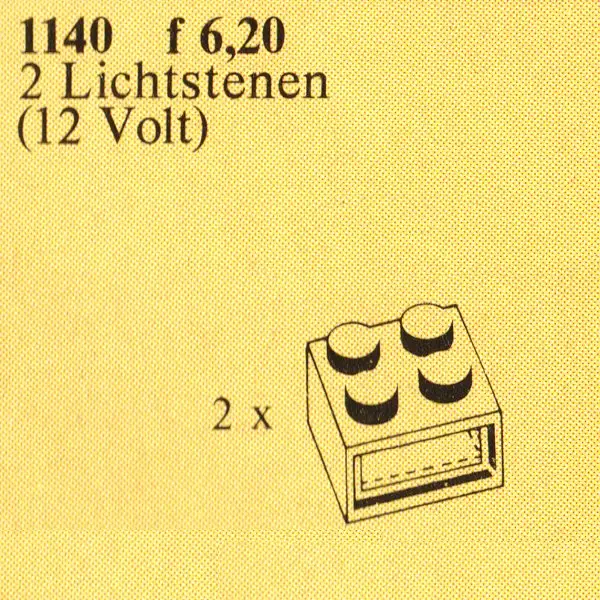 レゴ 1140-1 12V Light Bricks サービスパック
