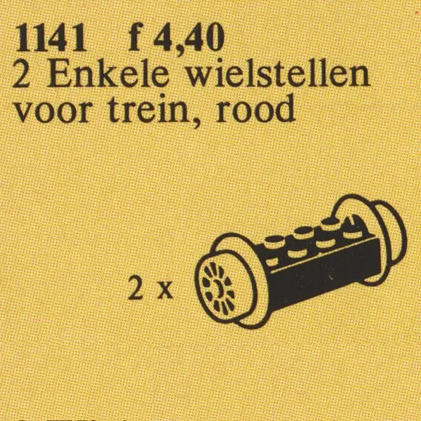 1141 Wheel Bricks with Small Red Train Wheels - トレイン (1981年)