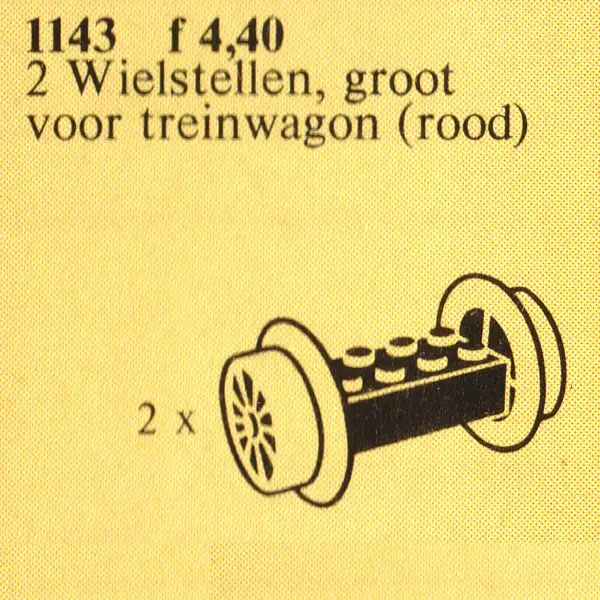 レゴ 1143-1 Wheel Bricks with Large Red Train Wheels トレイン