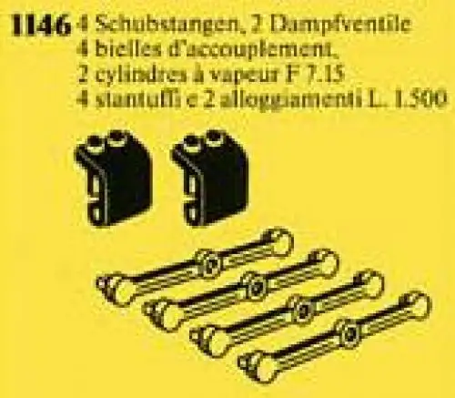 レゴ 1146-1 Pushrods, Cylinder Housings トレイン