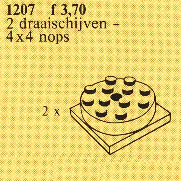 レゴ 1207-1 Turntables (4 x 4), Red サービスパック