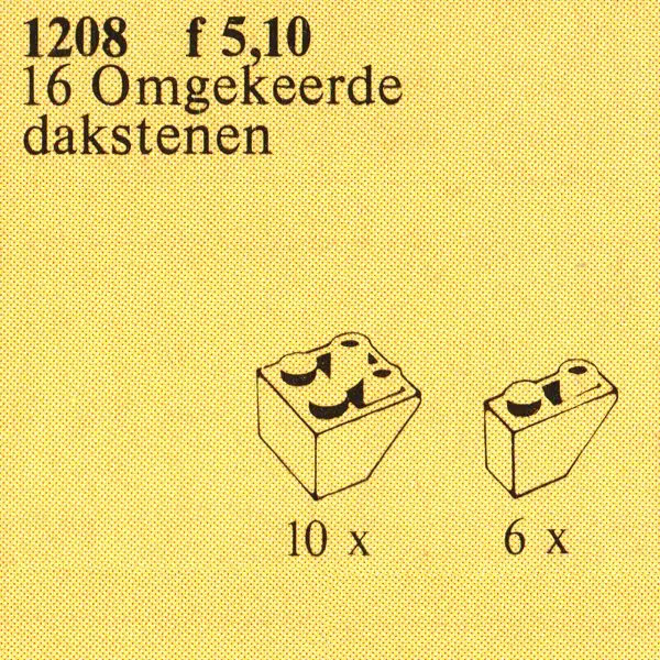 レゴ 1208-1 Inverted Slope Bricks, Assorted, Red サービスパック
