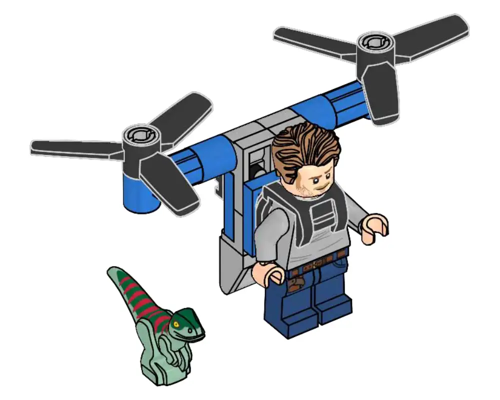 レゴ 122328-1 Owen with Jet Pack and Raptor ジュラシックワールド