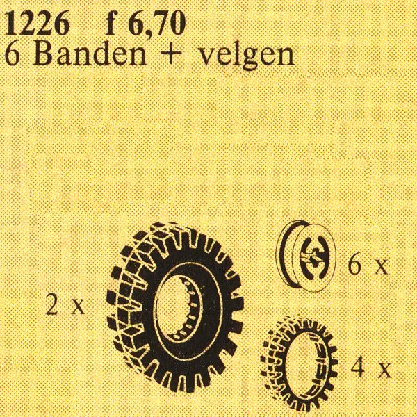 レゴ 1226-1 Tractor Tires & Hubs テクニック