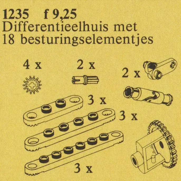レゴ 1235-1 Differential Gear Housing テクニック