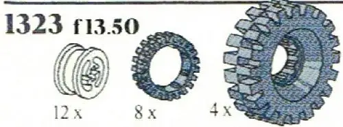 レゴ 1323-1 Hubs and Tyres サービスパック