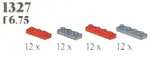 レゴ 1327-1 Red/Black Plates サービスパック