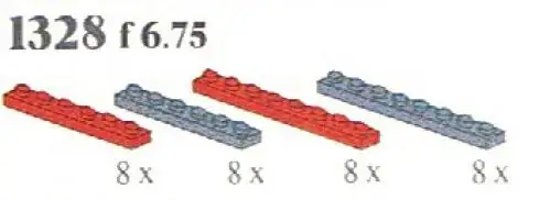 レゴ 1328-1 Red/Black Plates サービスパック