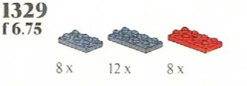 レゴ 1329-1 Red/Black Plates テクニック