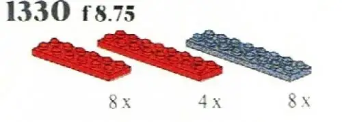 レゴ 1330-1 Red/Black Plates テクニック