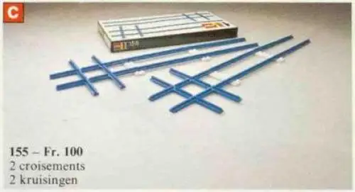 レゴ 155-1 2 Cross Rails, 8 Straight Tracks, 4 Base Plates 4.5V