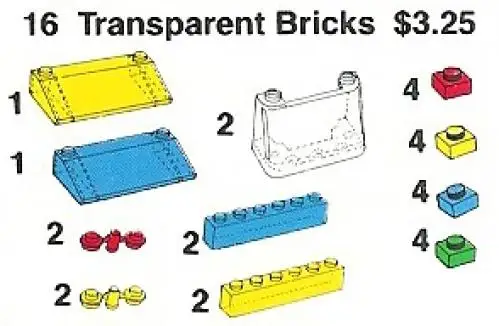 レゴ 16-1 Transparent Bricks サービスパック