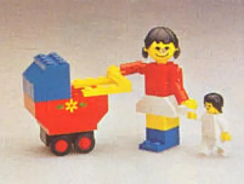 レゴ 208-1 Mother with Baby Carriage Building Set with People