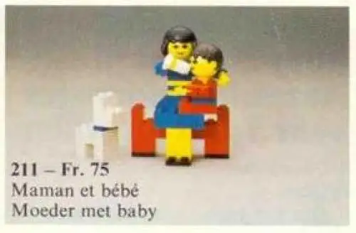 211 Mother and Baby with Dog - Building Set with People (1976年)