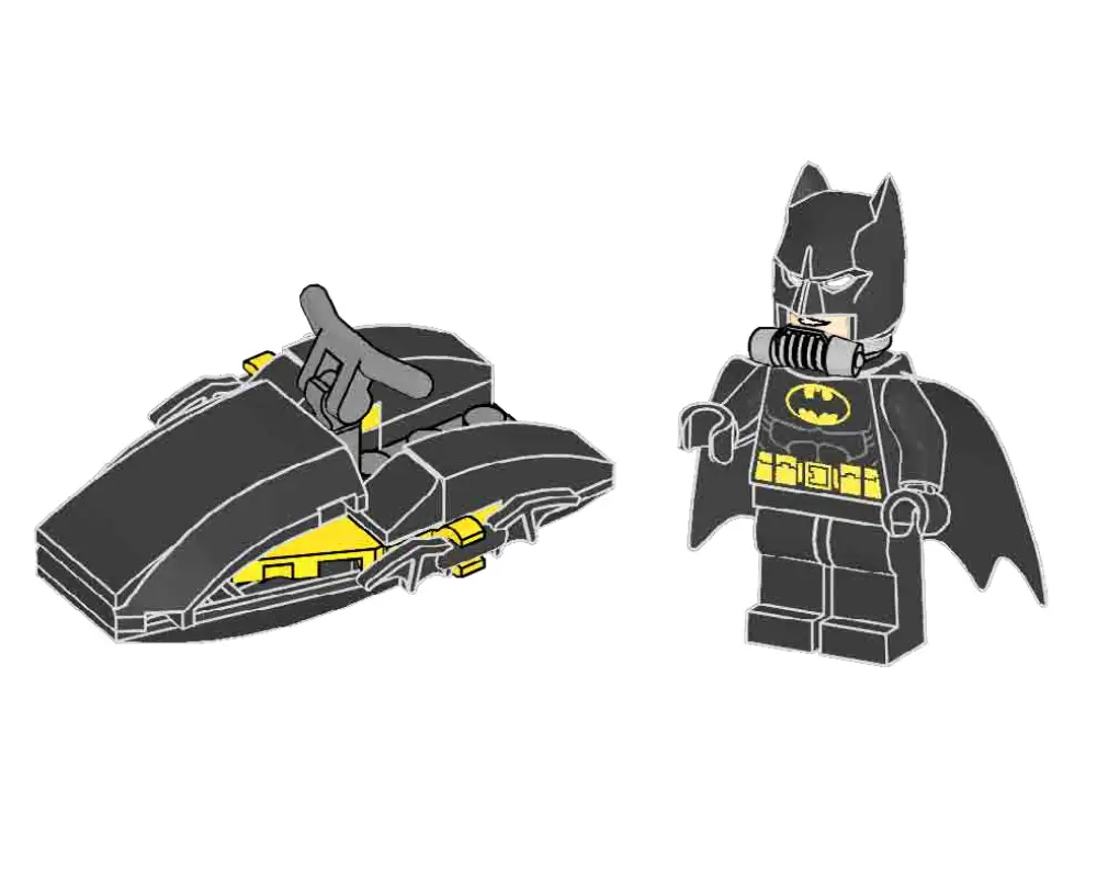 レゴ 212224-1 Batman on Jet Boat バットマン