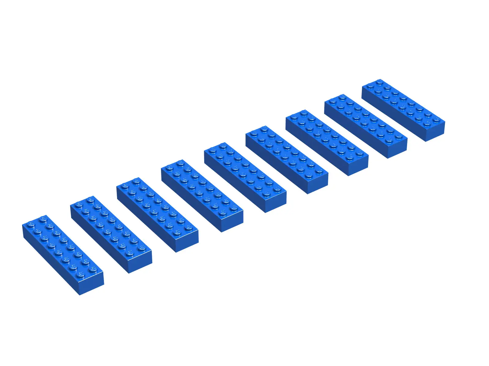 レゴ 215-3B 2 x 8 Bricks, Blue (USA/CAN) 補足品