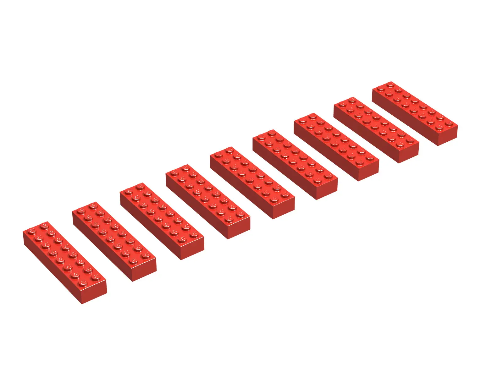 レゴ 215-3R 2 x 8 Bricks, Red (USA/CAN) 補足品