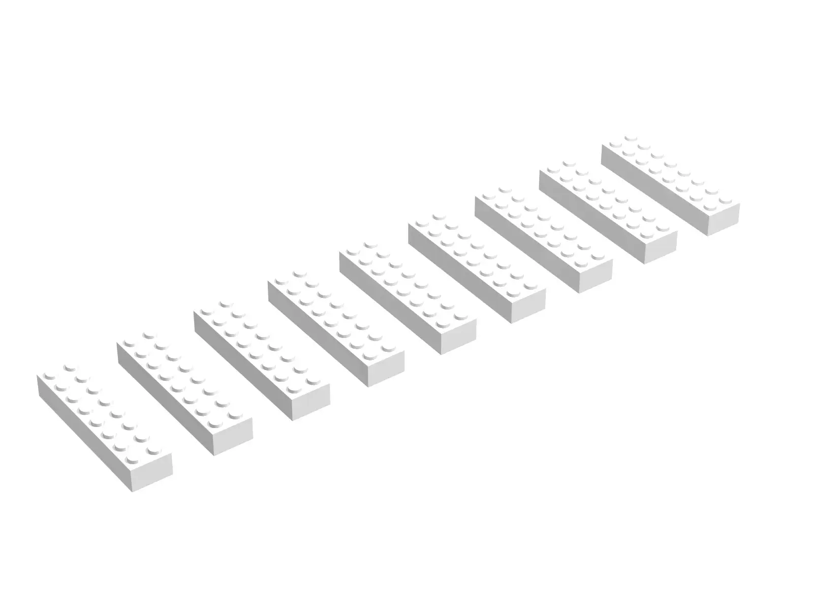 レゴ 215-3W 2 x 8 Bricks, White (USA/CAN) 補足品