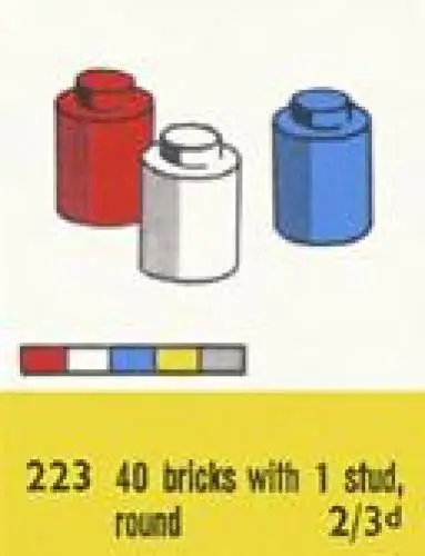 レゴ 223-2 1 x 1 Round Bricks 補足品