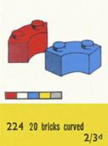 レゴ 224-3 2 x 2 Curved Bricks 補足品