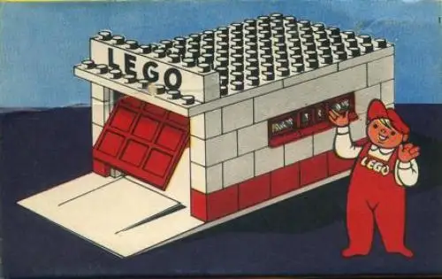 レゴ 236-1 Garage with Automatic Door (White base and door frame) タウンプラン