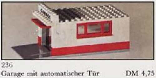 レゴ 236-3 Garage with Automatic Door (Gray base and door frame) タウンプラン