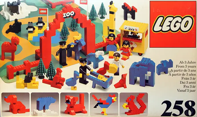 レゴ 258-1 Zoo with Baseboard Building Set with People