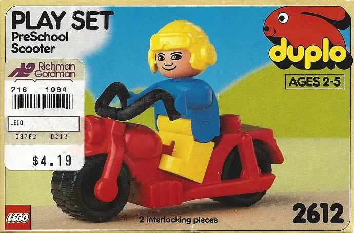 2612 Motorbike & Rider (PreSchool Scooter) - 街 (1988年)