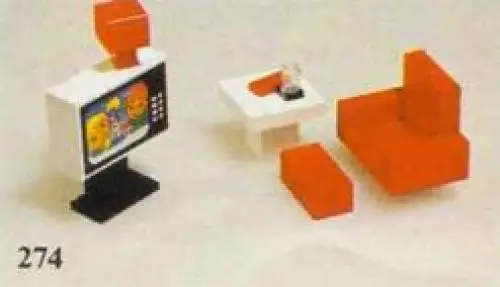 レゴ 274-1 Colour T.V. and Chair ホームメーカー