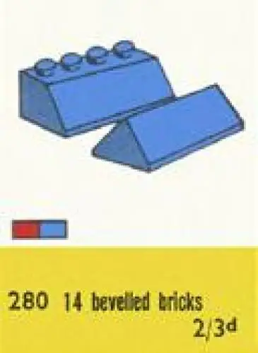 レゴ 280-1 Sloping Roof Bricks, Red 補足品