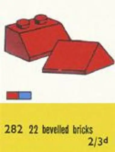 レゴ 282-1 3 x 2 Sloping Roof Bricks, Red 補足品