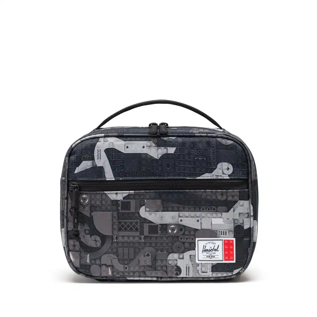 レゴ 3013707462-1 Herschel Pop Quiz Lunch Box - Abstract Bricks Black キッチン・寝具