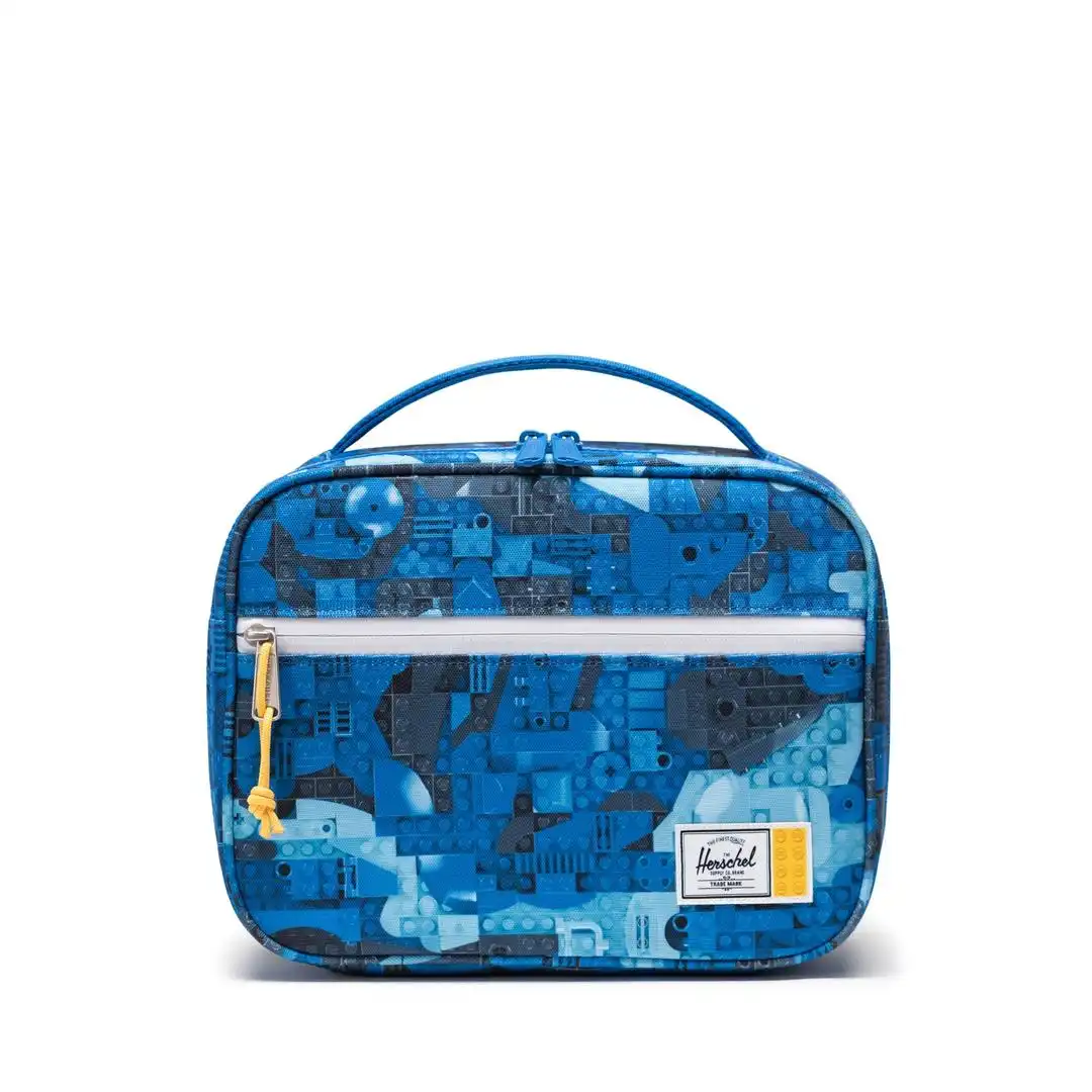 レゴ 3013907463-1 Pop Quiz Lunch Box Little Herschel - Abstract Bricks Blue キッチン・寝具
