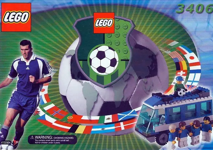 レゴ 3406-3 ナショナルチーム・バス（白） サッカー