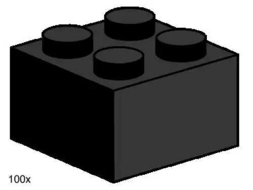 3453 3 x 2 Black Bricks - Bulk Bricks (2000年)