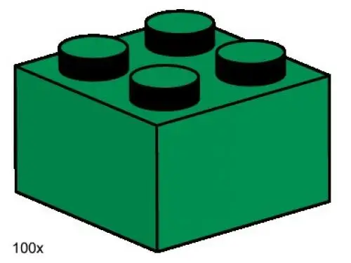 レゴ 3456-1 3 x 2 Dark Green Bricks Bulk Bricks