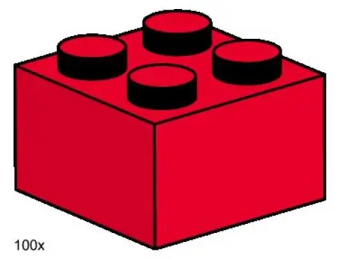 レゴ 3457-1 3 x 2 Red Bricks Bulk Bricks