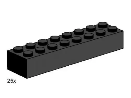 レゴ 3463-1 3 x 8 Black Bricks Bulk Bricks