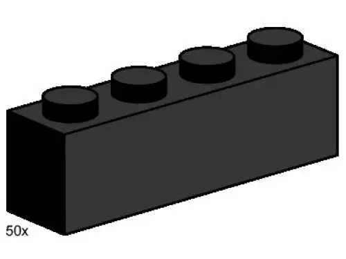 レゴ 3468-1 2 x 4 Black Bricks Bulk Bricks