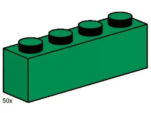 3471 2 x 4 Dark Green Bricks - Bulk Bricks (2000年}