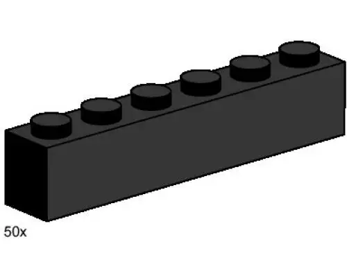 3473 2 x 6 Black Bricks - Bulk Bricks (2000年)