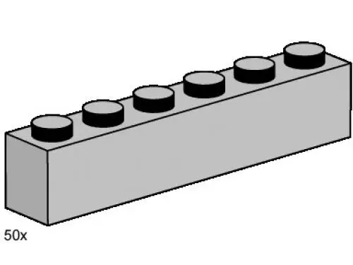 3474 2 x 6 Light Gray Bricks - Bulk Bricks (2000年)