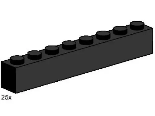 レゴ 3478-1 2 x 8 Black Bricks Bulk Bricks